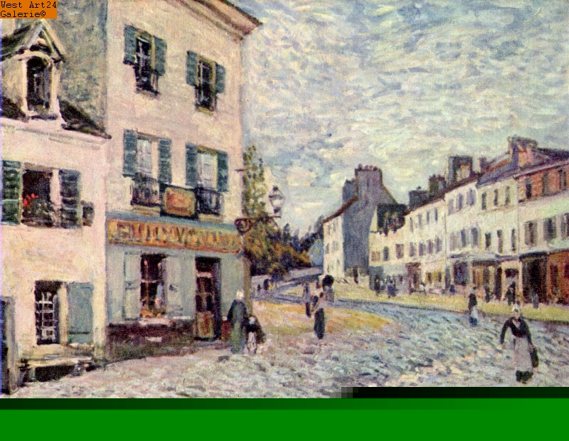 Straße in Marly nach Sisley Gemäldeimitation